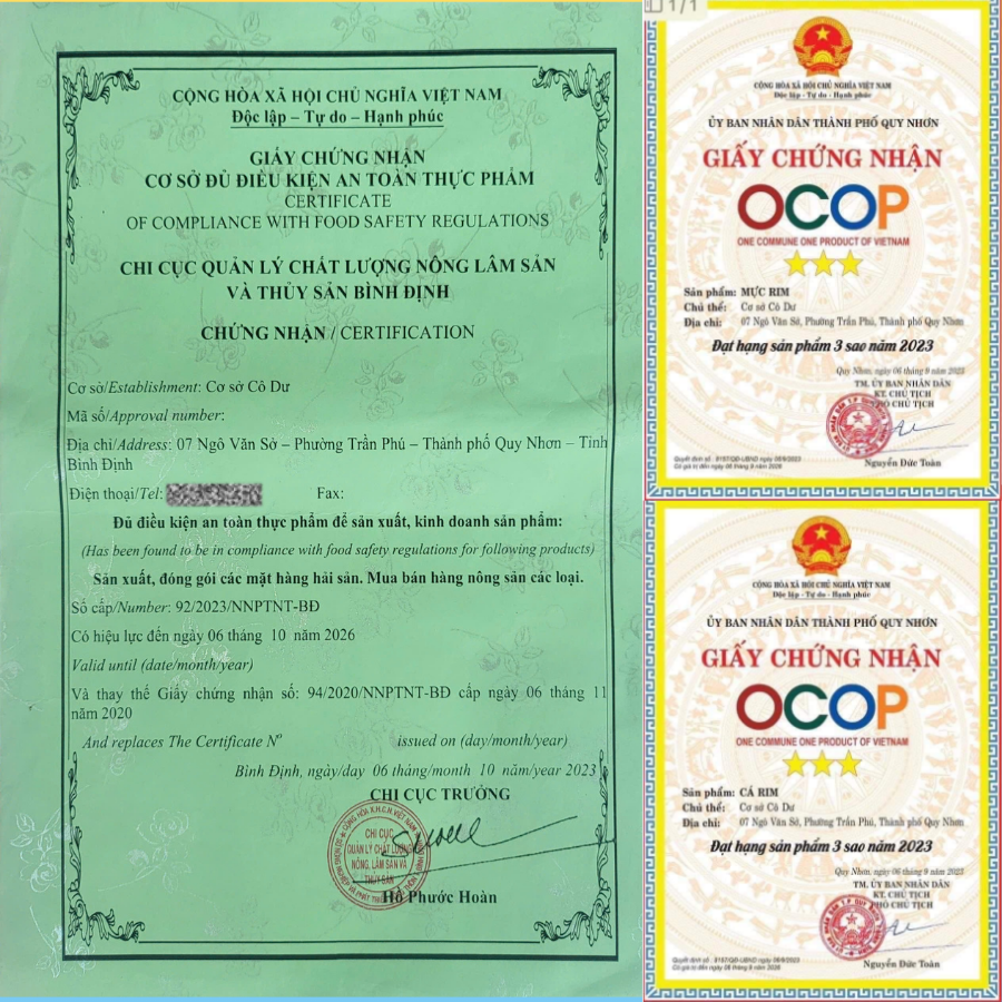 Giấy Chứng Nhận KTasty Food