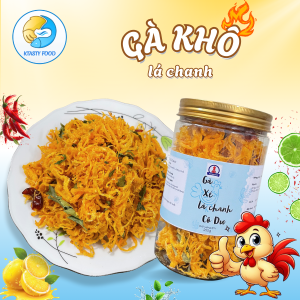 Khô gà lá chanh thơm ngon đặc sản miền Trung hộp 250g