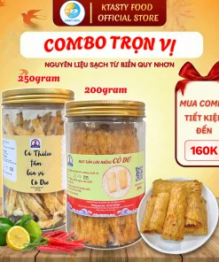 Combo Mực cán tẩm gia vị 200g và Cá thiều khô 250g Quy Nhơn